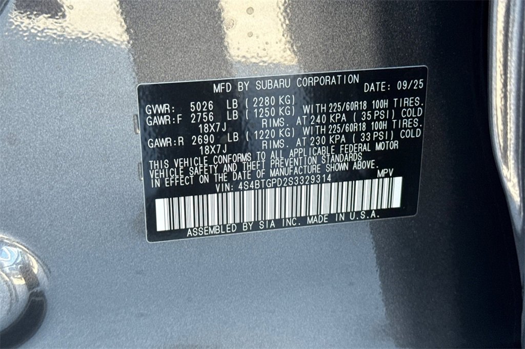 New 2025 Subaru Outback Touring XT image 23