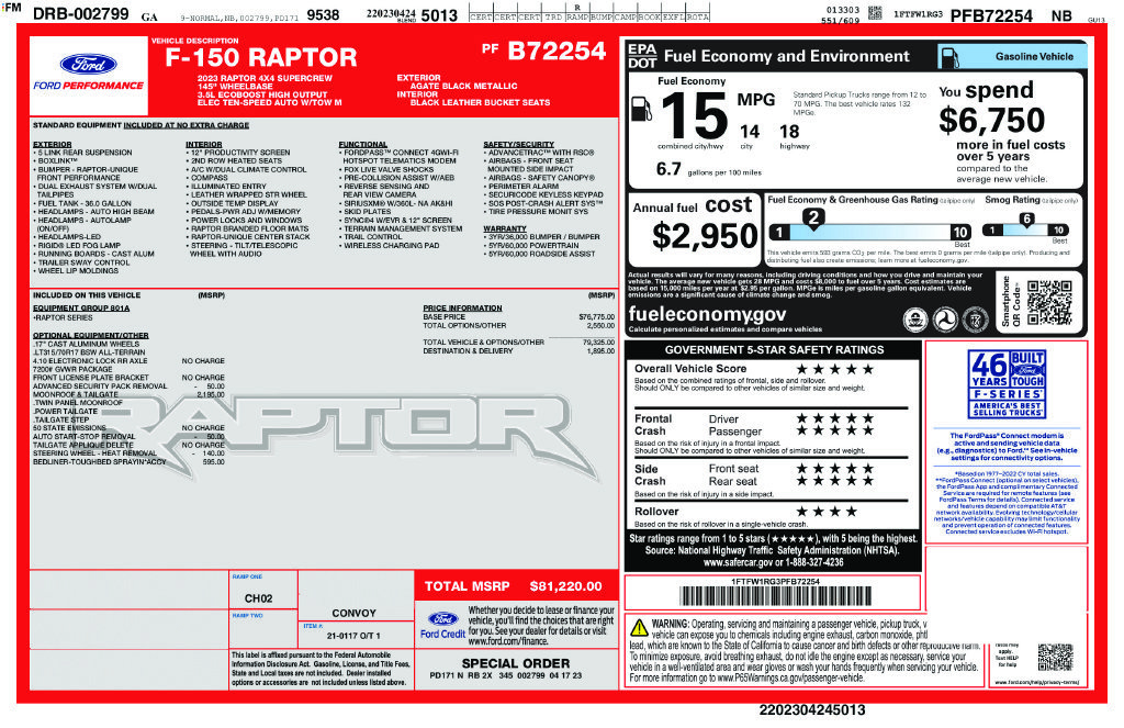 Used 2023 Ford F150 Raptor AWD/4WD image 27