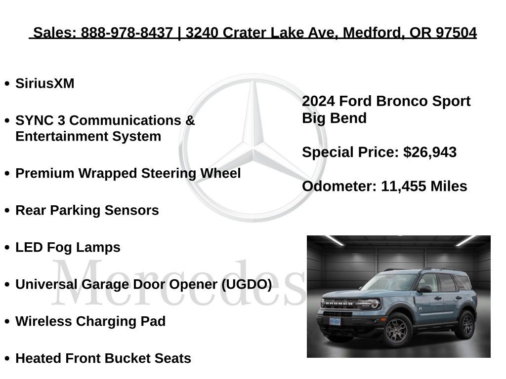 Used 2024 Ford Bronco Sport Big Bend w/ Convenience Package image 10
