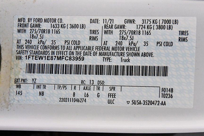 Used 2021 Ford F150 Tremor w/ Equipment Group 402A High image 17