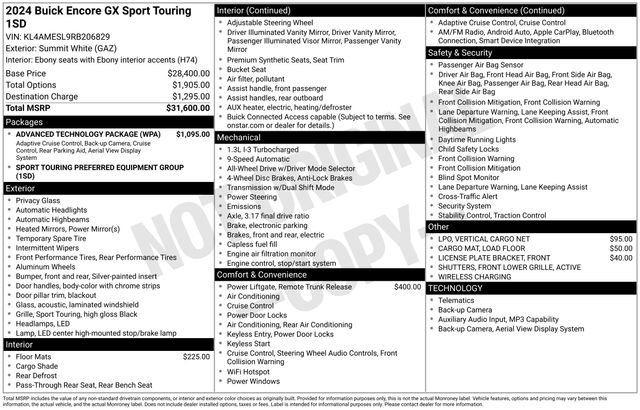 Used 2024 Buick Encore GX Sport Touring w/ Advanced Technology Package AWD/4WD image 7
