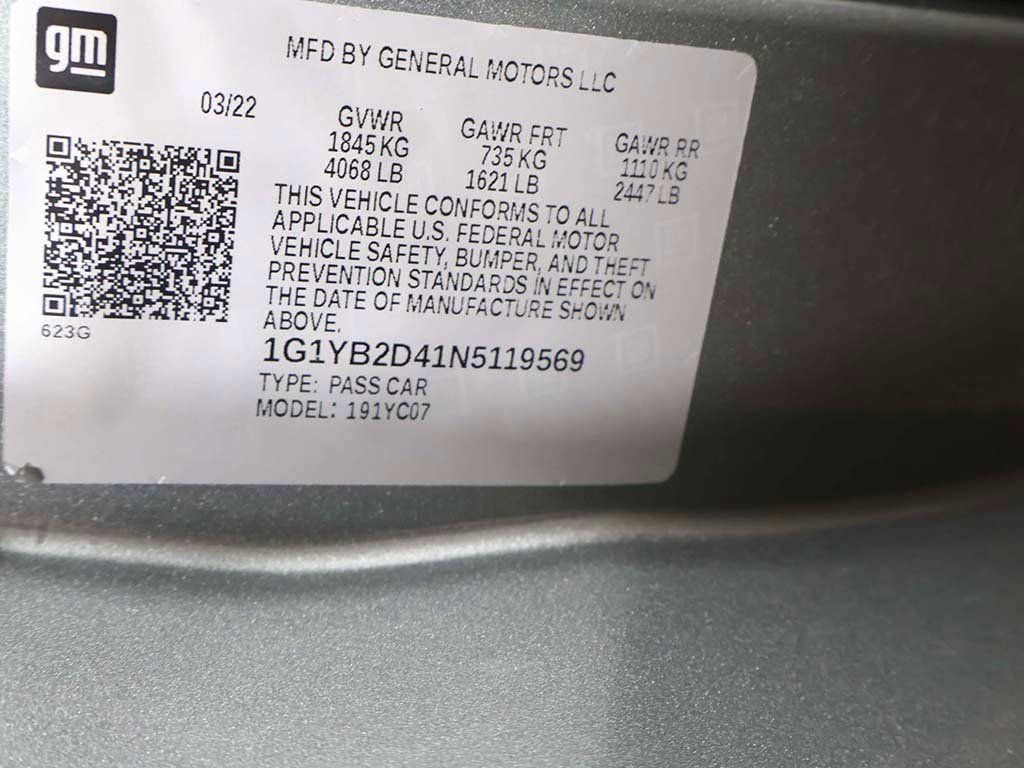 Used 2022 Chevrolet Corvette Stingray Preferred Cpe w/ Z51 Performance Package image 40