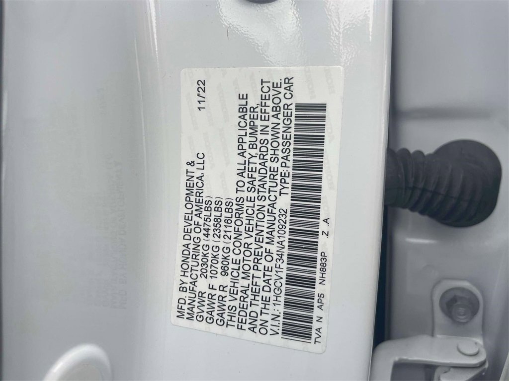 Certified 2022 Honda Accord Sport image 18