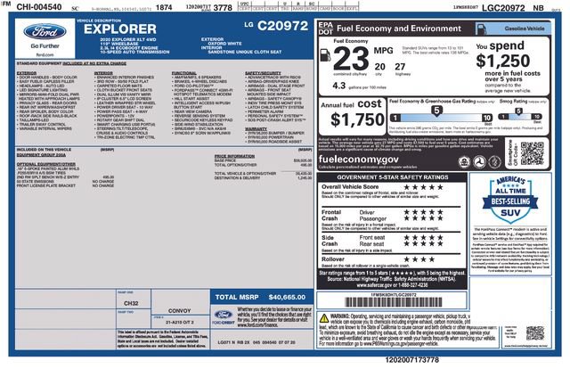 Used 2020 Ford Explorer XLT AWD/4WD image 23