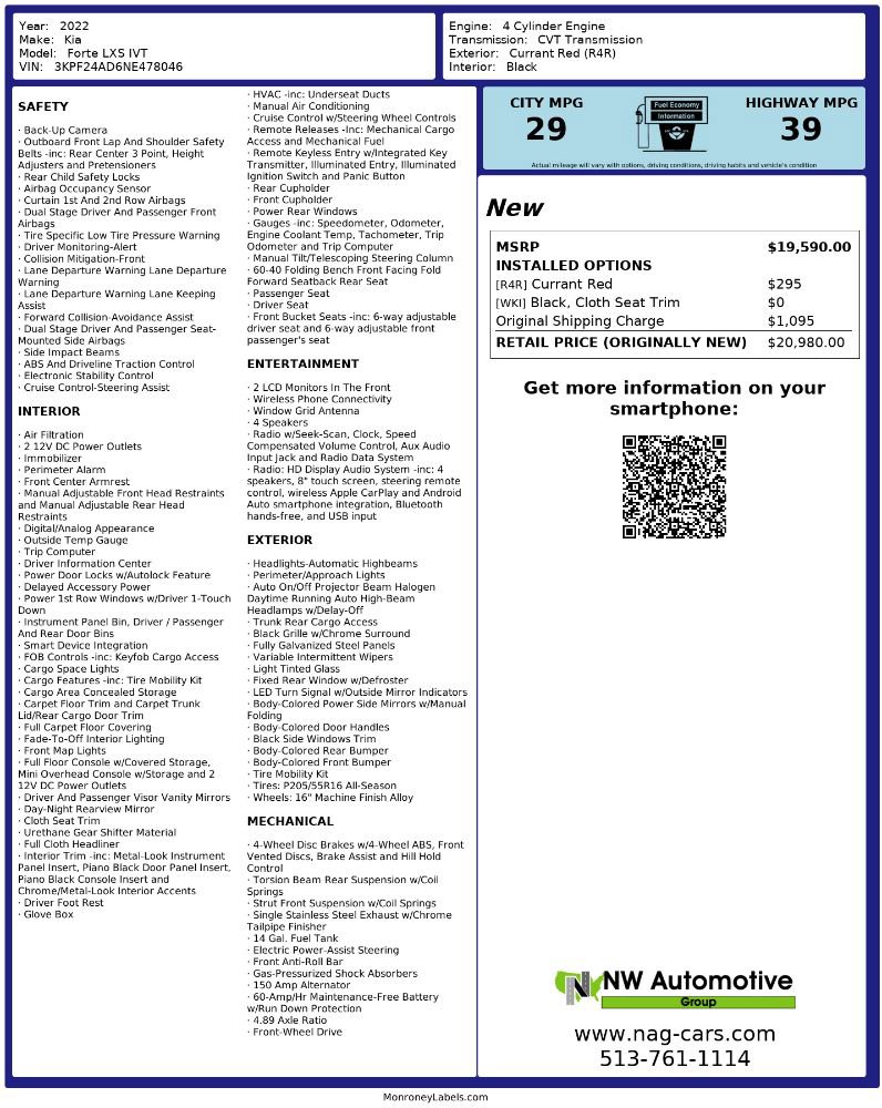 Used 2022 Kia Forte LXS image 2