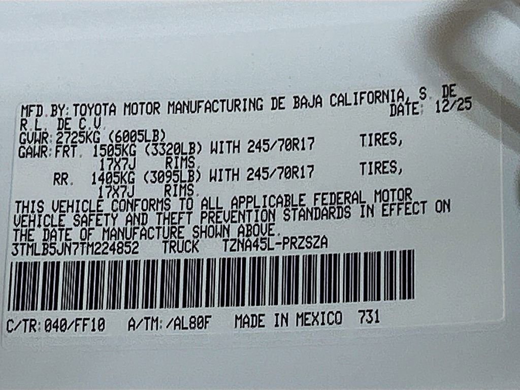 New 2026 Toyota Tacoma SR5 image 27