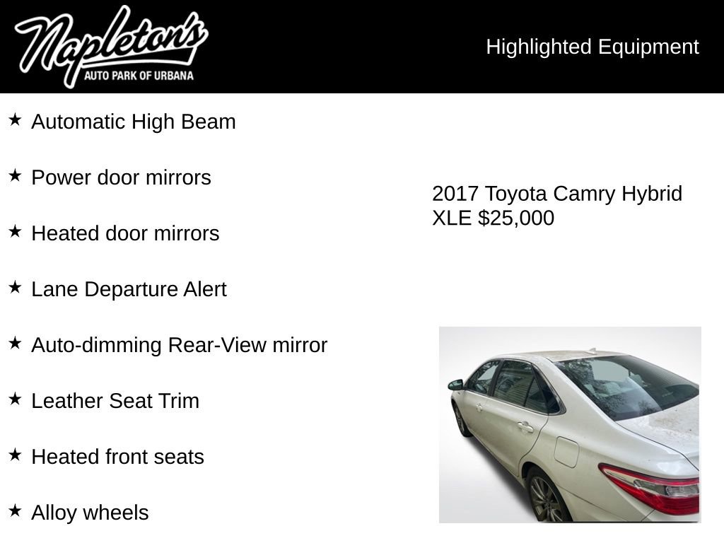 Used 2017 Toyota Camry XLE w/ Moonroof Package FWD image 4
