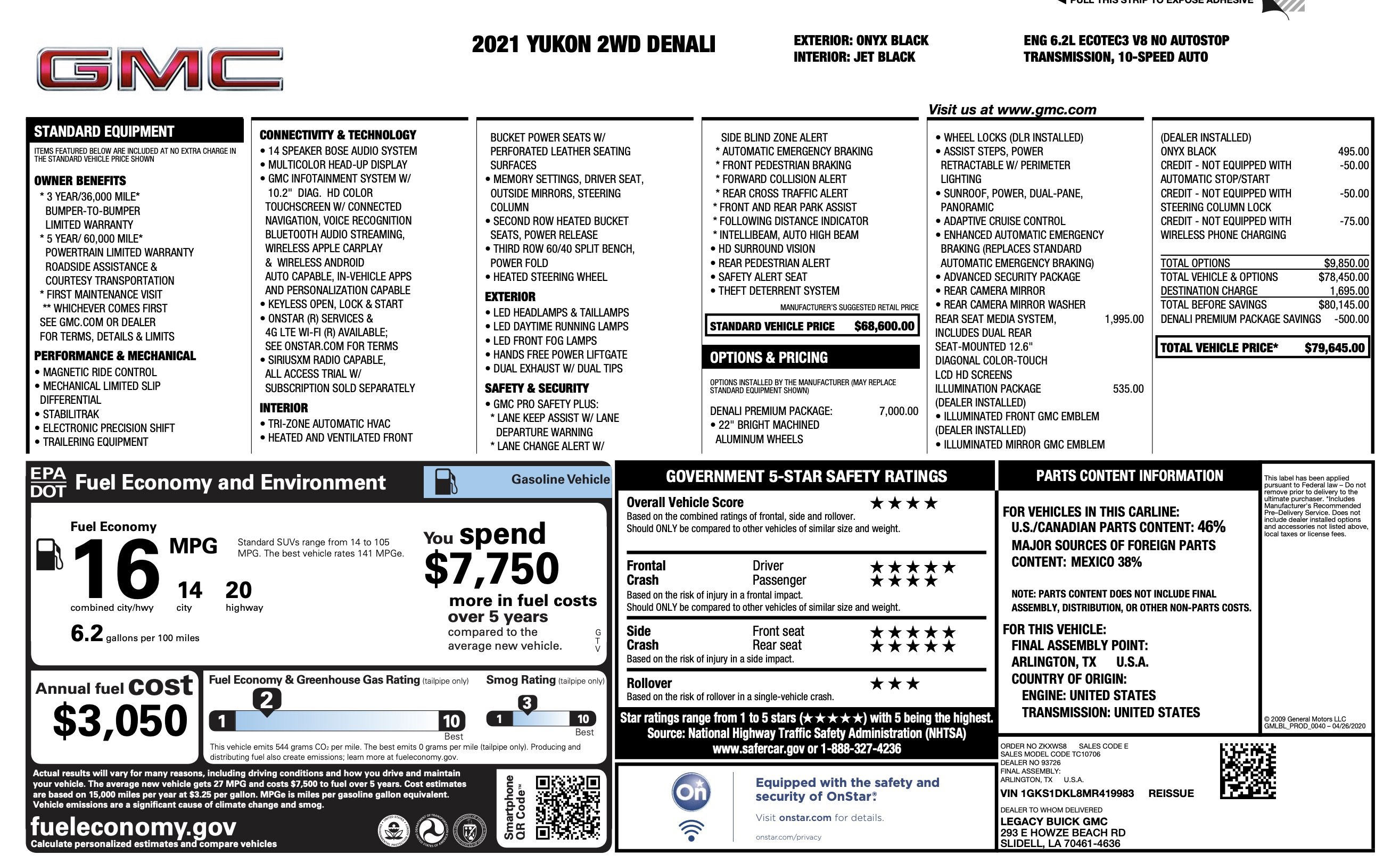 Used 2021 GMC Yukon Denali w/ Denali Premium Package image 5