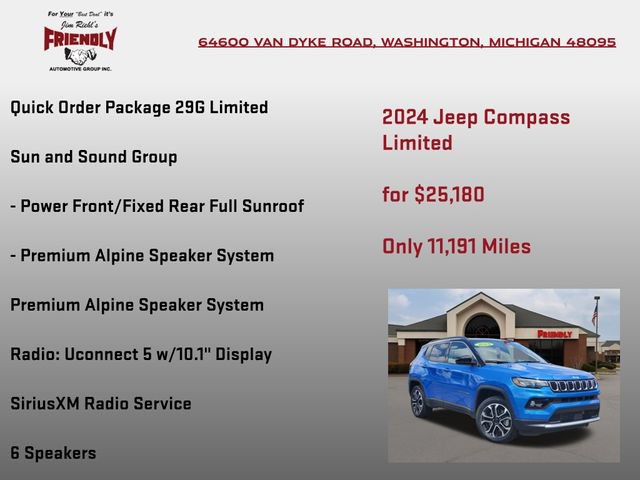 Used 2024 Jeep Compass Limited w/ Sun and Sound Group AWD/4WD image 5