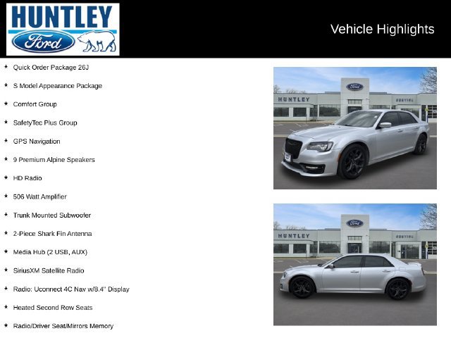 Used 2021 Chrysler 300 S w/ S Model Appearance Package RWD image 2