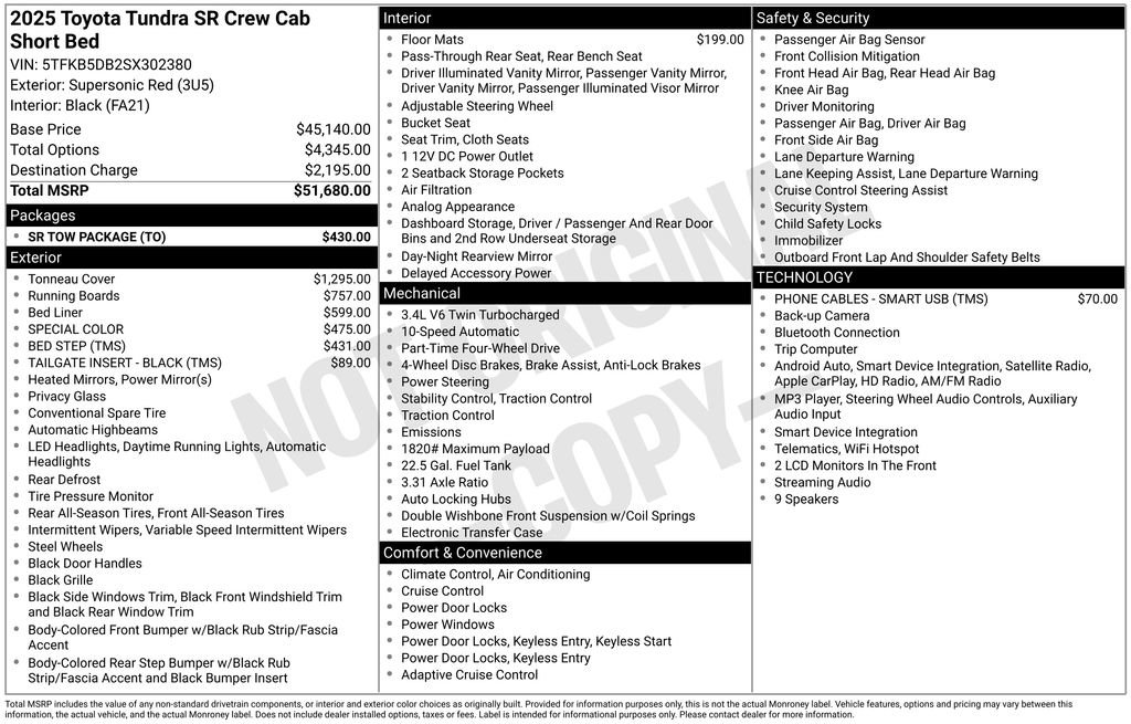 Used 2025 Toyota Tundra SR w/ SR Tow Package AWD/4WD image 10