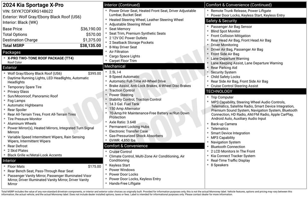 Certified 2024 Kia Sportage X-Pro AWD/4WD image 7