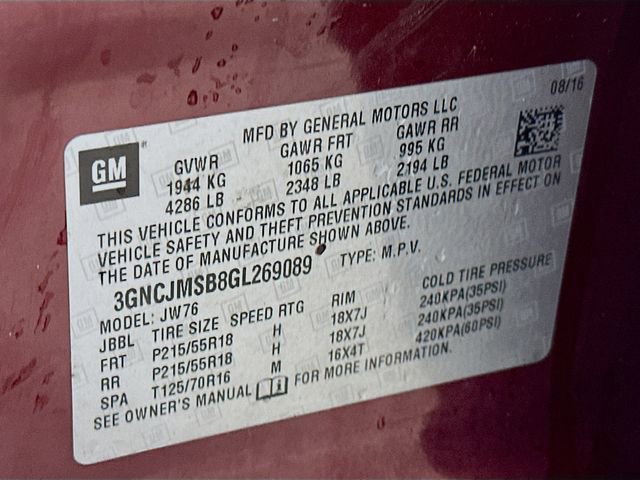 Used 2016 Chevrolet Trax LTZ w/ LPO, Cargo Package image 33