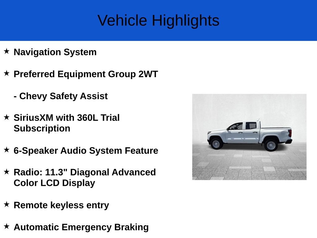 New 2026 Chevrolet Colorado W/T RWD image 2