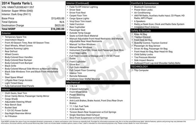 Used 2014 Toyota Yaris L image 4