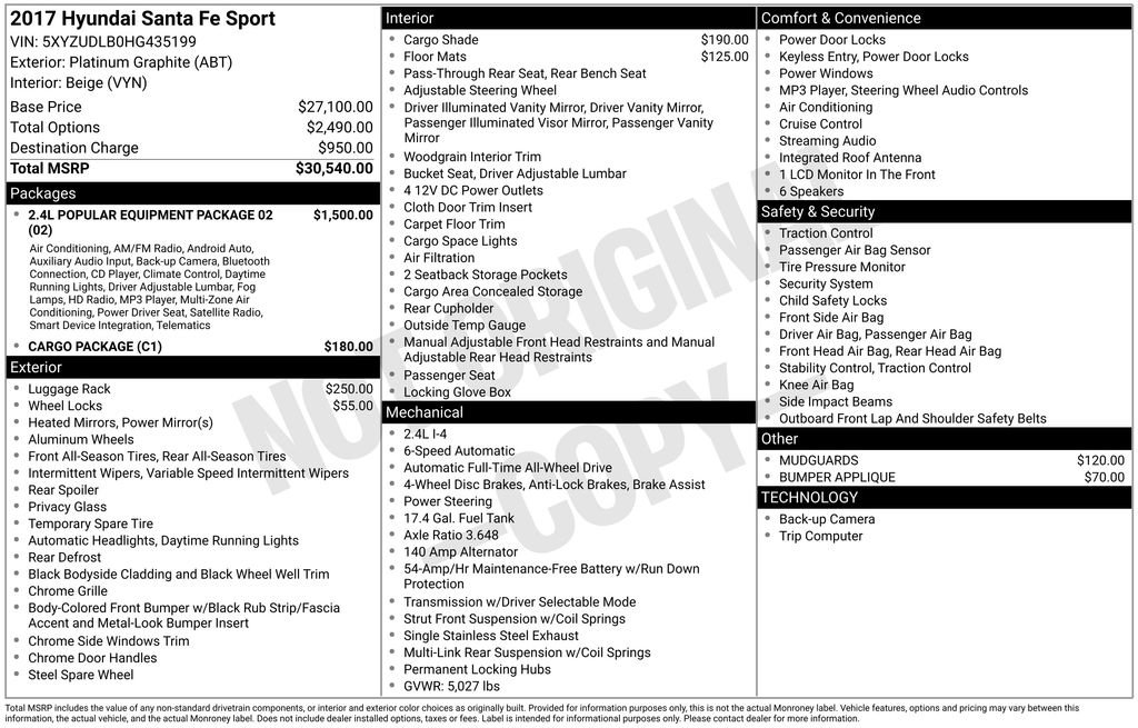 Used 2017 Hyundai Santa Fe Sport image 29