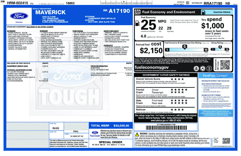 Certified 2024 Ford Maverick XLT w/ XLT Luxury Package AWD/4WD image 42