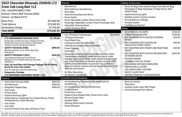 Certified 2022 Chevrolet Silverado 2500 LTZ w/ LTZ Convenience Package image 32