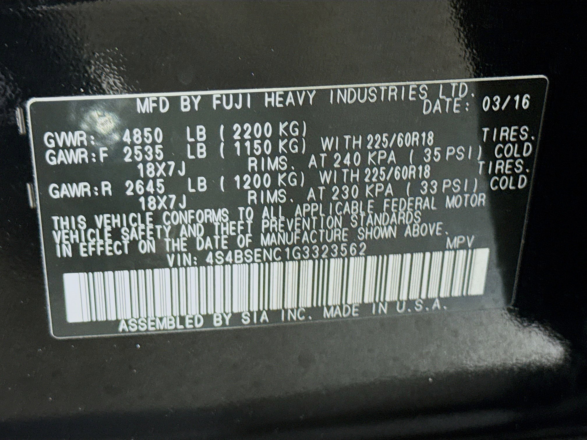 Used 2016 Subaru Outback 3.6R Limited image 39