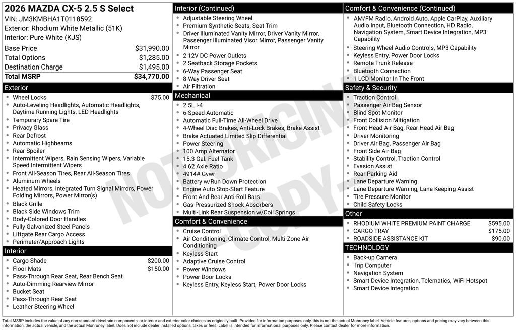 New 2026 MAZDA CX-5 Select AWD/4WD image 6