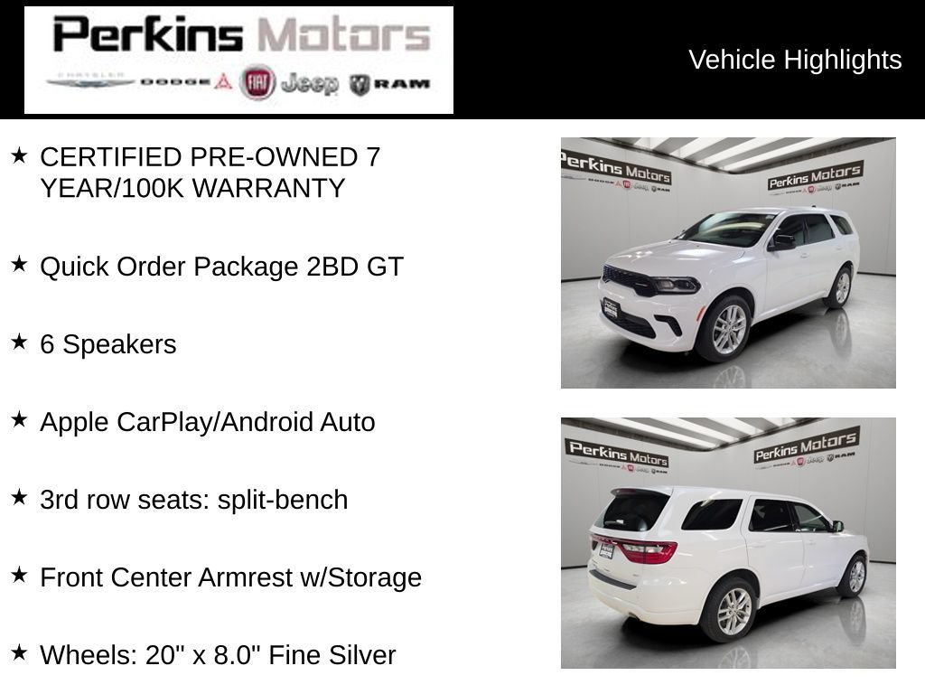Certified 2025 Dodge Durango GT AWD/4WD image 7