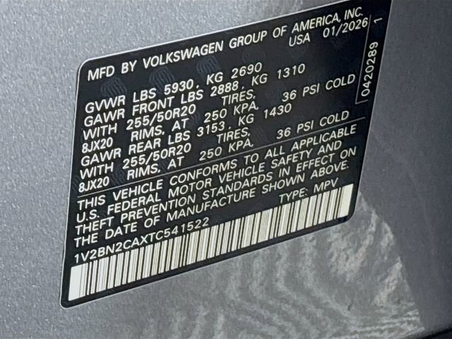 New 2026 Volkswagen Atlas SEL image 35