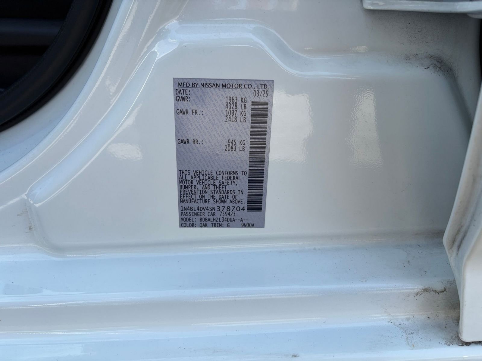 Used 2025 Nissan Altima 2.5 SV FWD image 29