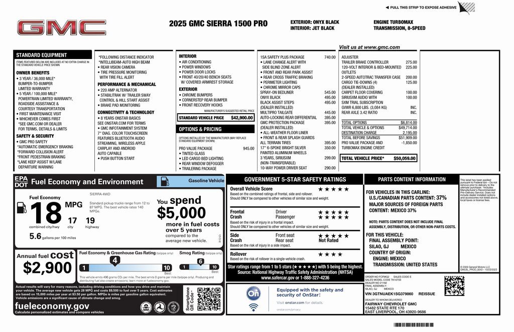 New 2025 GMC Sierra 1500 Pro w/ Pro Value Package image 4
