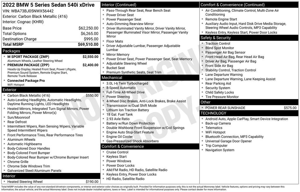 Used 2022 BMW 540i xDrive w/ M Sport Package image 5