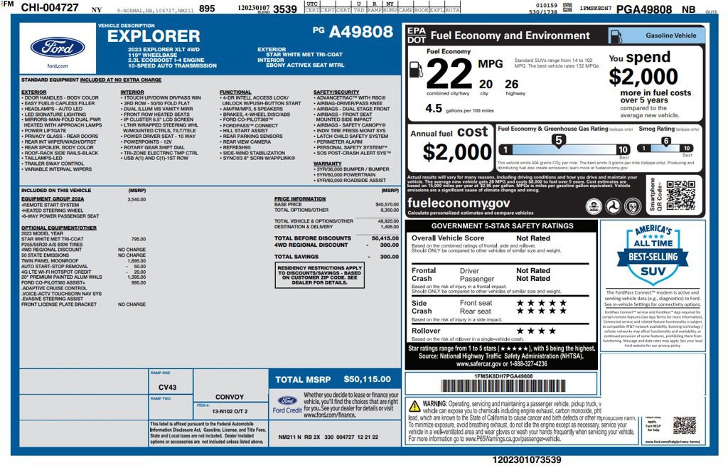Used 2023 Ford Explorer XLT w/ Equipment Group 202A AWD/4WD image 6