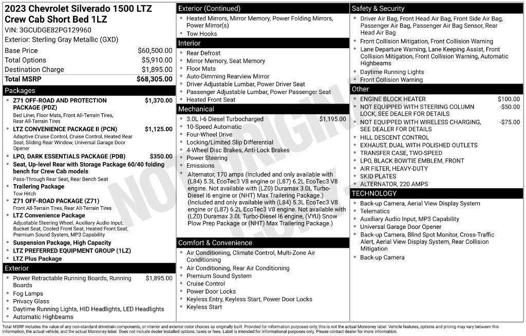 Used 2023 Chevrolet Silverado 1500 LTZ AWD/4WD image 35