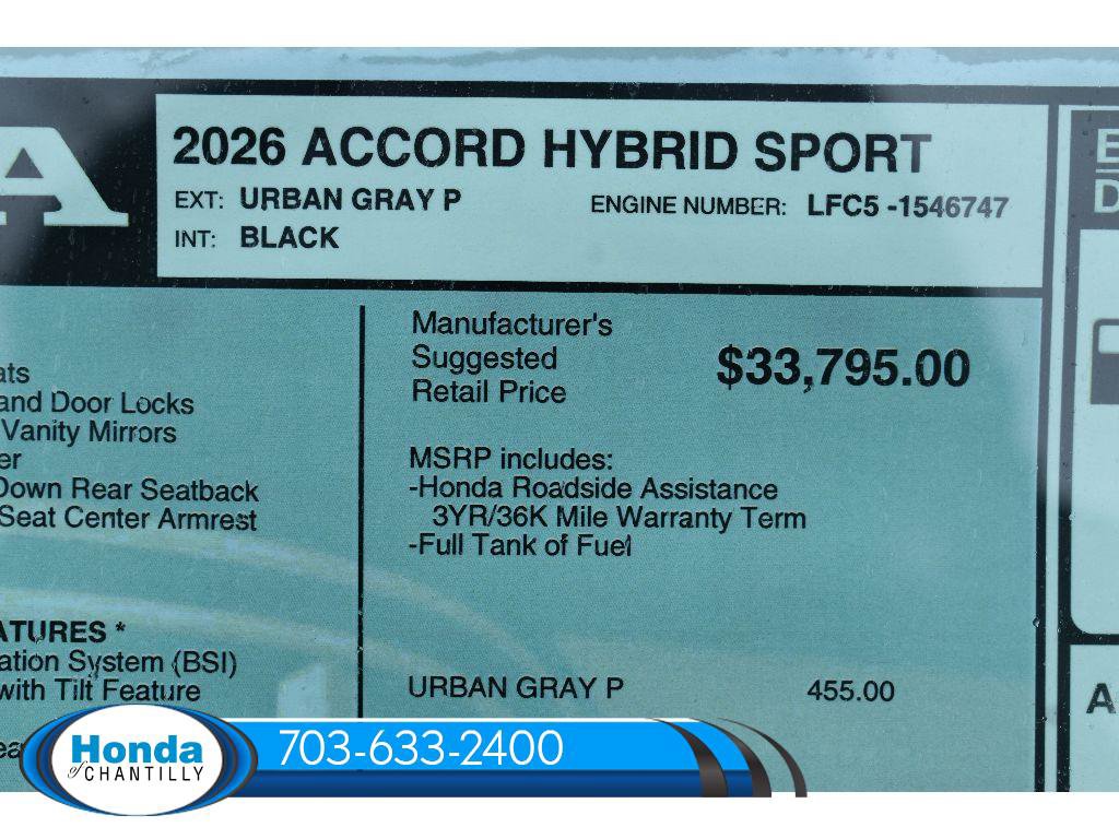 New 2026 Honda Accord Hybrid Sport image 35