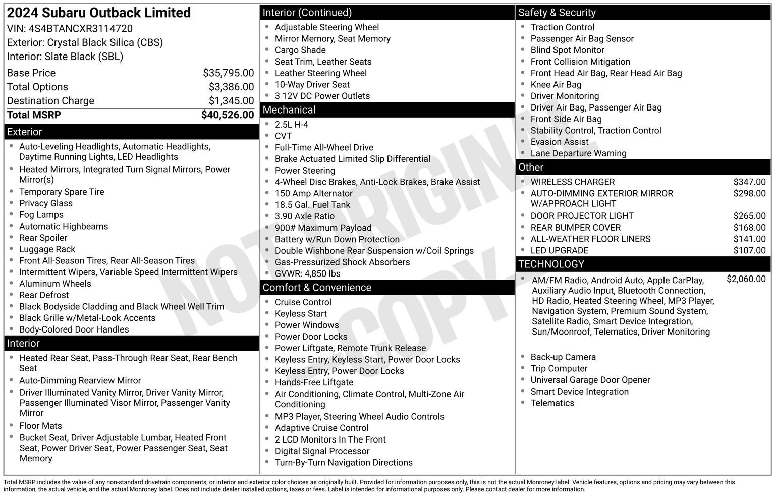 Certified 2024 Subaru Outback Limited image 35