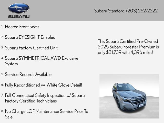 Certified 2025 Subaru Forester Premium AWD/4WD image 2