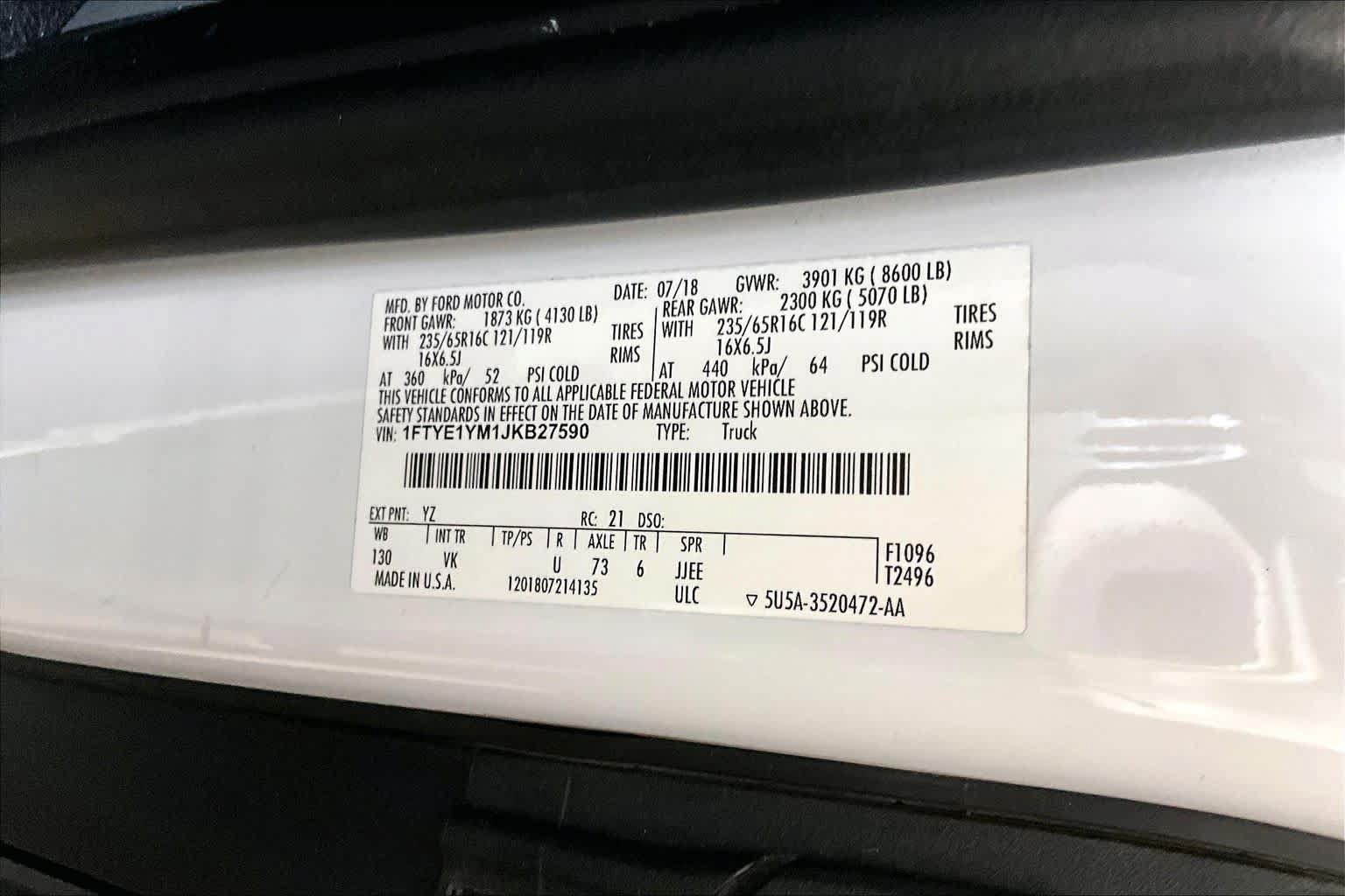 Used 2018 Ford Transit 150 130 Low Roof RWD image 34