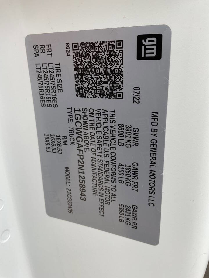 Used 2022 Chevrolet Express 2500 w/ Driver Convenience Package image 22