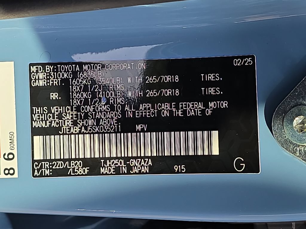 Used 2025 Toyota Land Cruiser w/ Premium Package AWD/4WD image 40