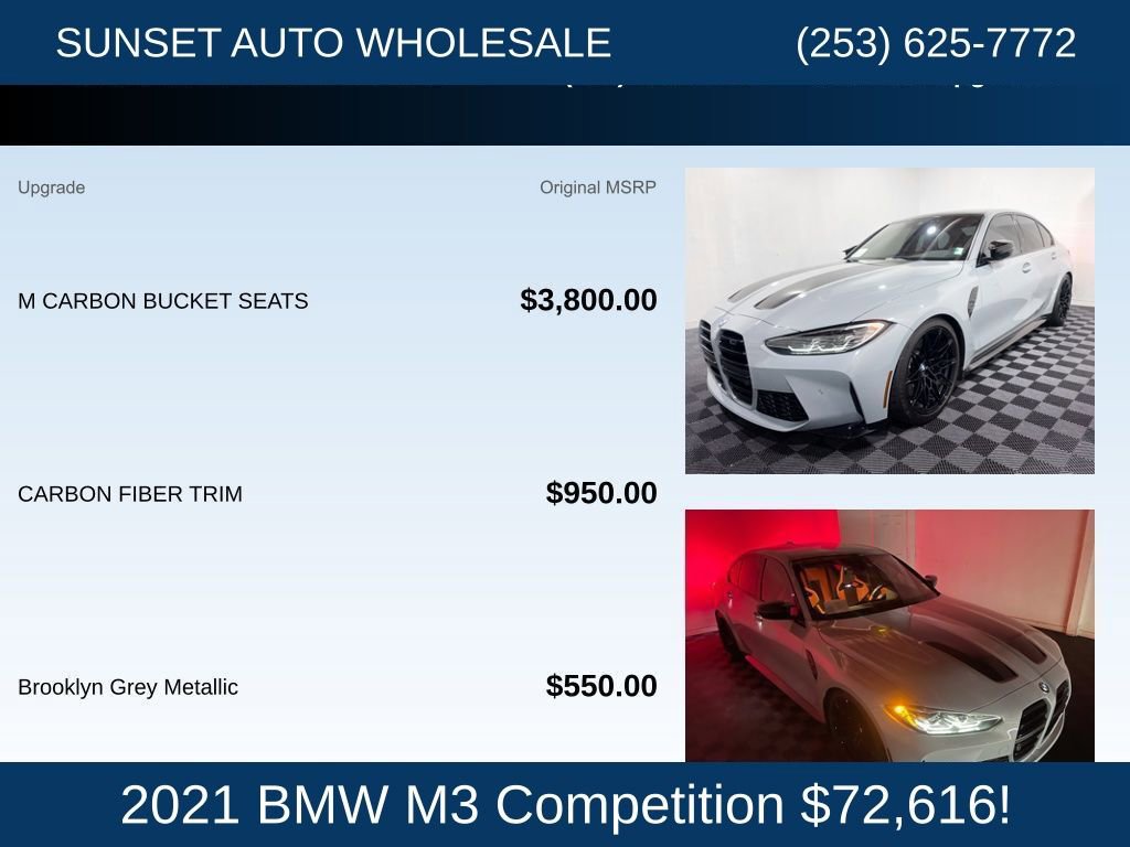 Used 2021 BMW M3 Competition RWD image 23