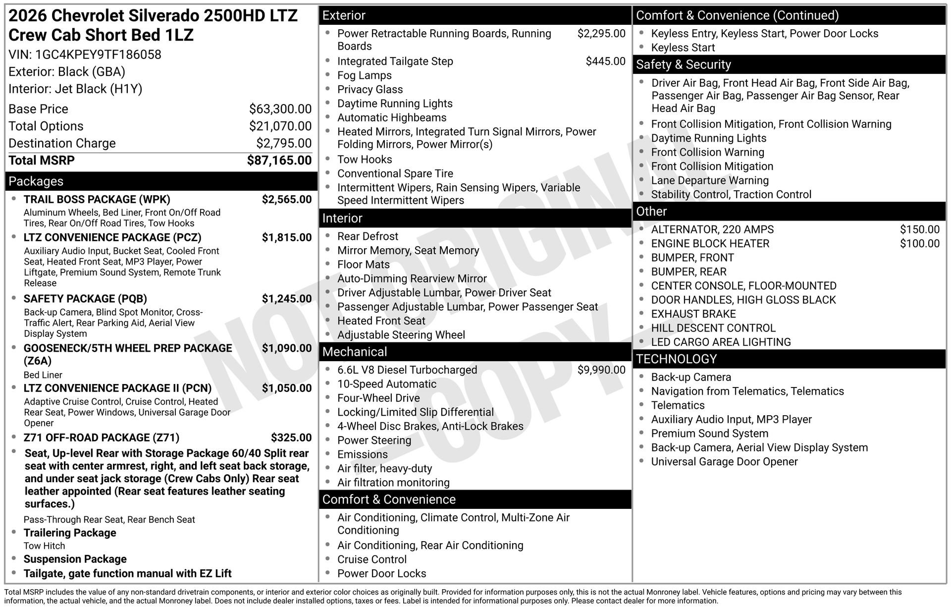 New 2026 Chevrolet Silverado 2500 LTZ w/ Trail Boss Package image 4