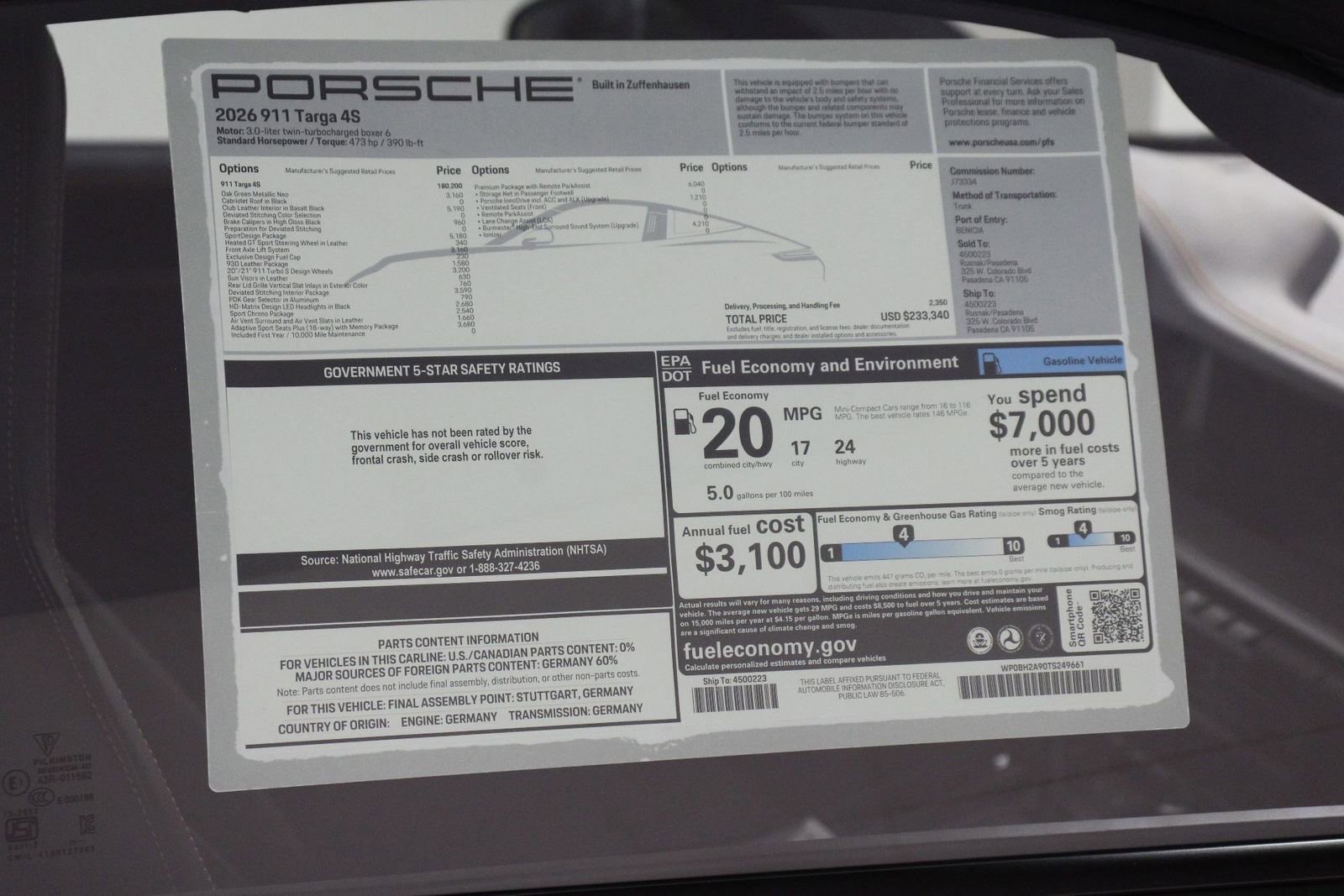 New 2026 Porsche 911 Targa 4S AWD/4WD image 25