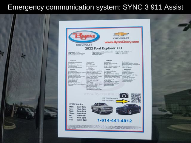 Used 2022 Ford Explorer XLT w/ Class IV Trailer Tow Package AWD/4WD image 12