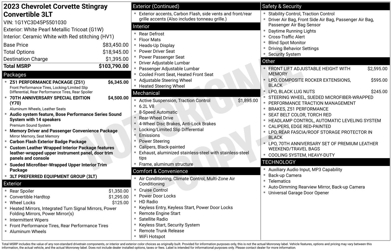 Used 2023 Chevrolet Corvette Stingray Premium Conv w/ Z51 Performance Package image 3