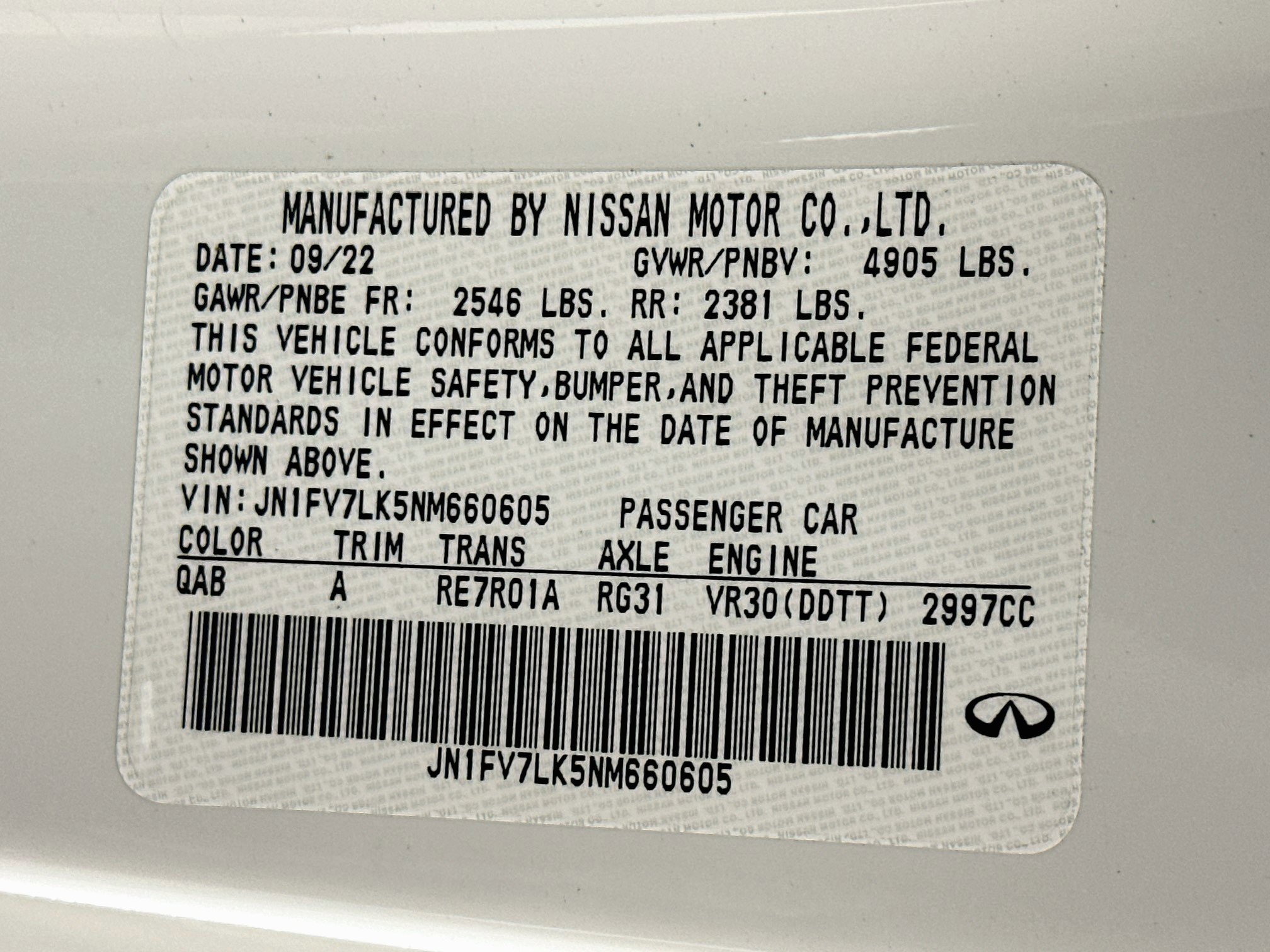 Used 2022 INFINITI Q60 Red Sport 400 w/ Proactive Package RWD image 12