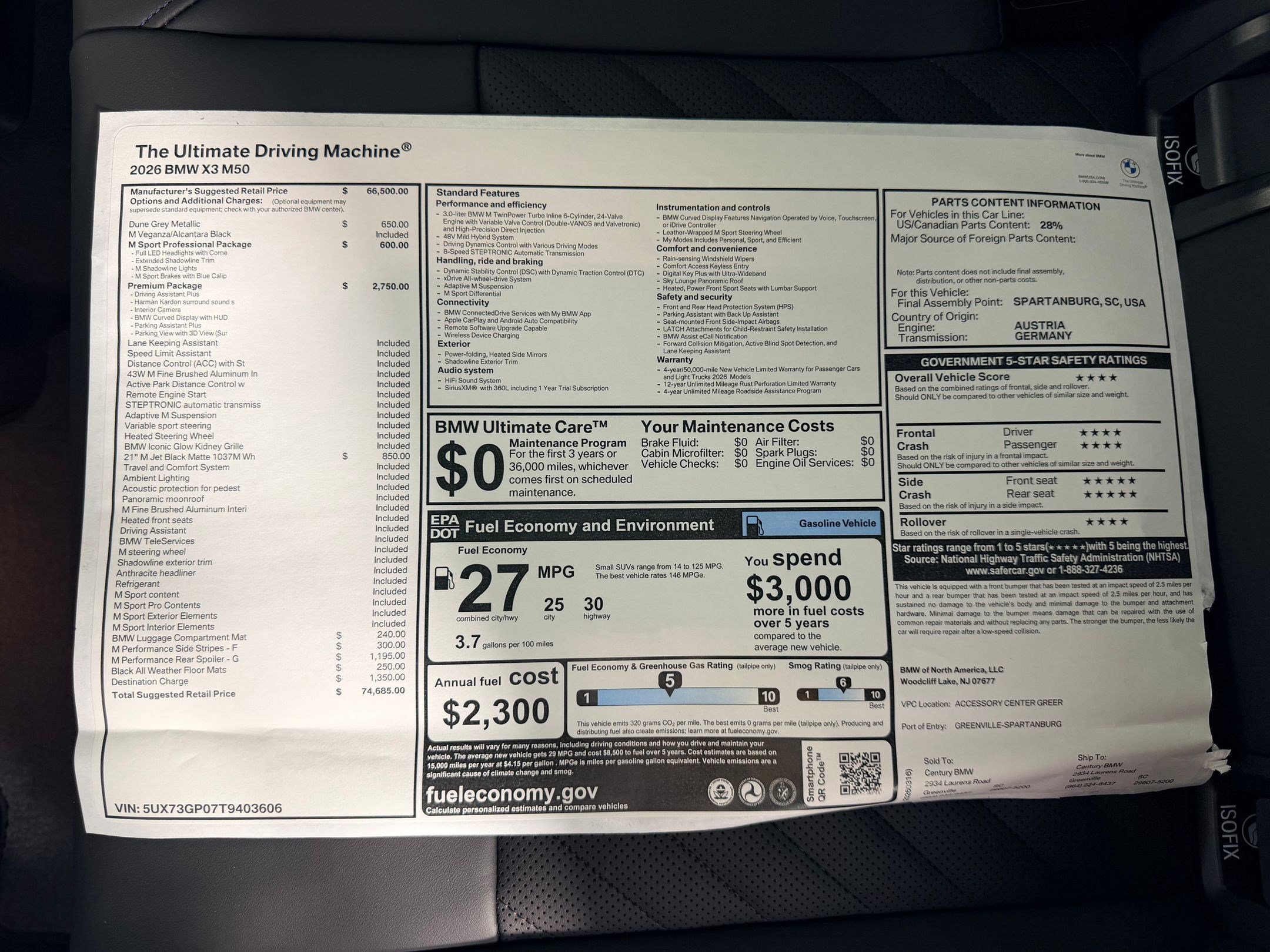 New 2026 BMW X3 M50 w/ Premium Package AWD/4WD image 19