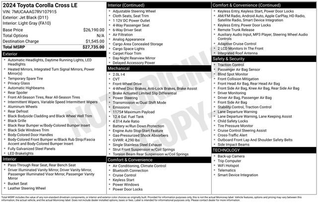 Used 2024 Toyota Corolla Cross LE image 42