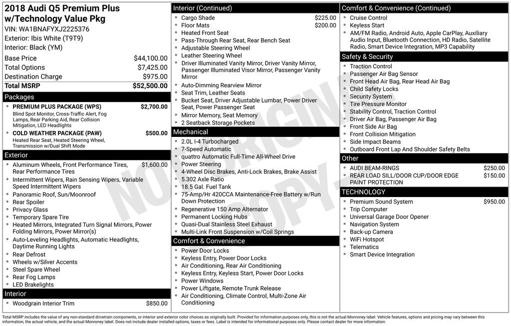 Used 2018 Audi Q5 2.0T Premium Plus w/ Premium Plus Package image 5