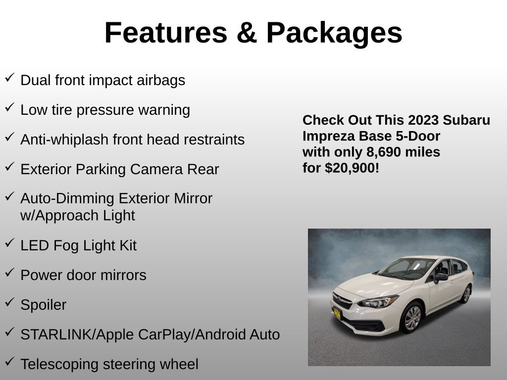 Used 2023 Subaru Impreza 2.0i AWD/4WD image 13