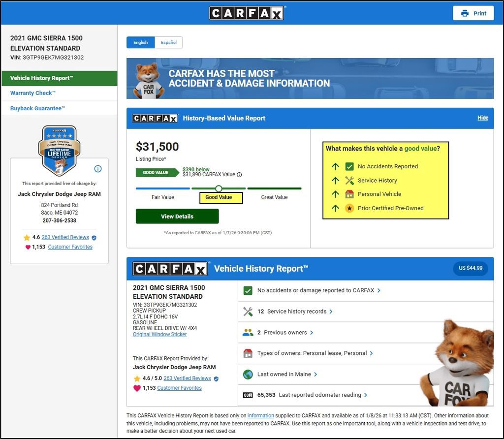 Used 2021 GMC Sierra 1500 Elevation image 10