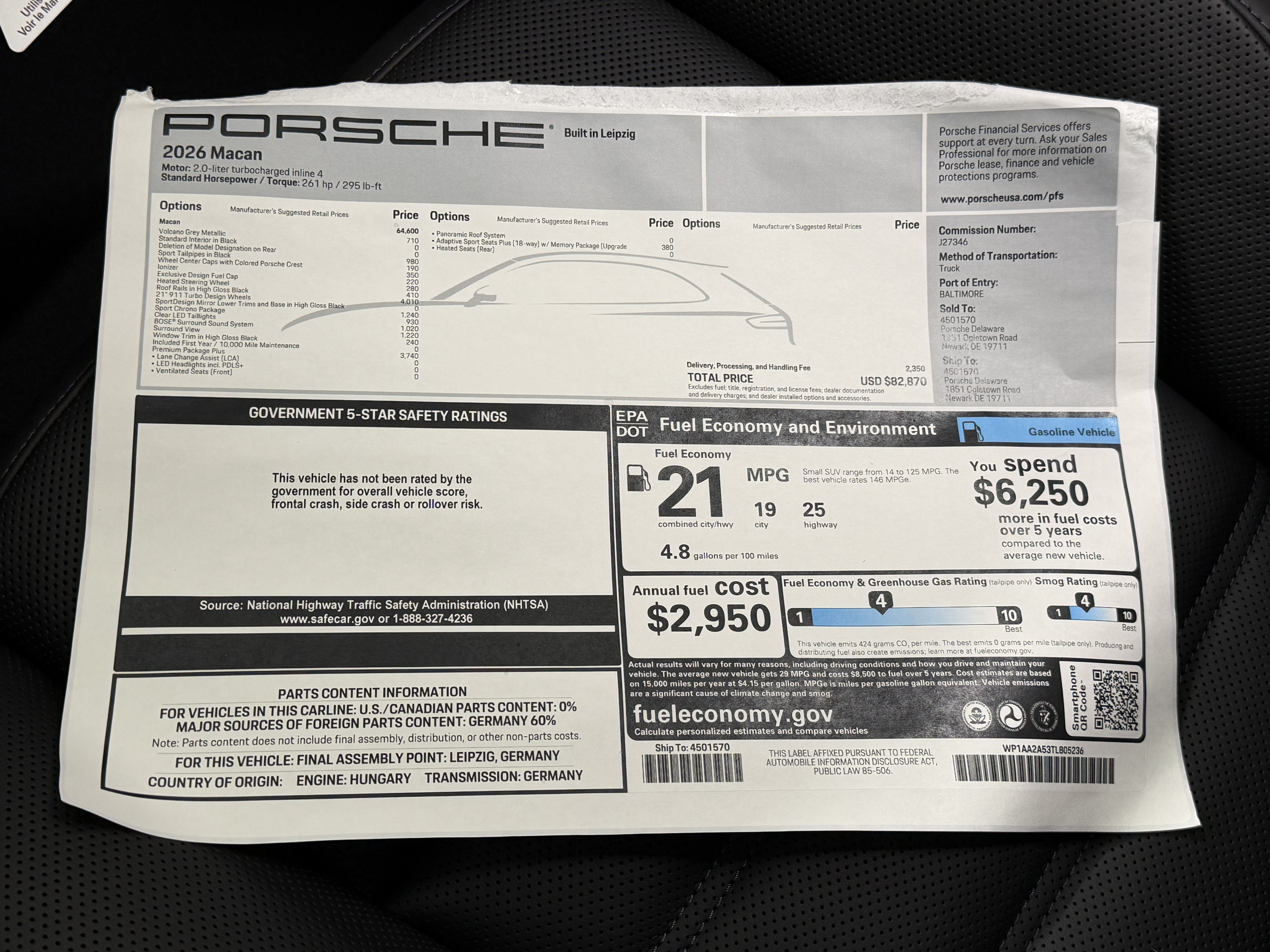 Certified 2026 Porsche Macan AWD/4WD image 56