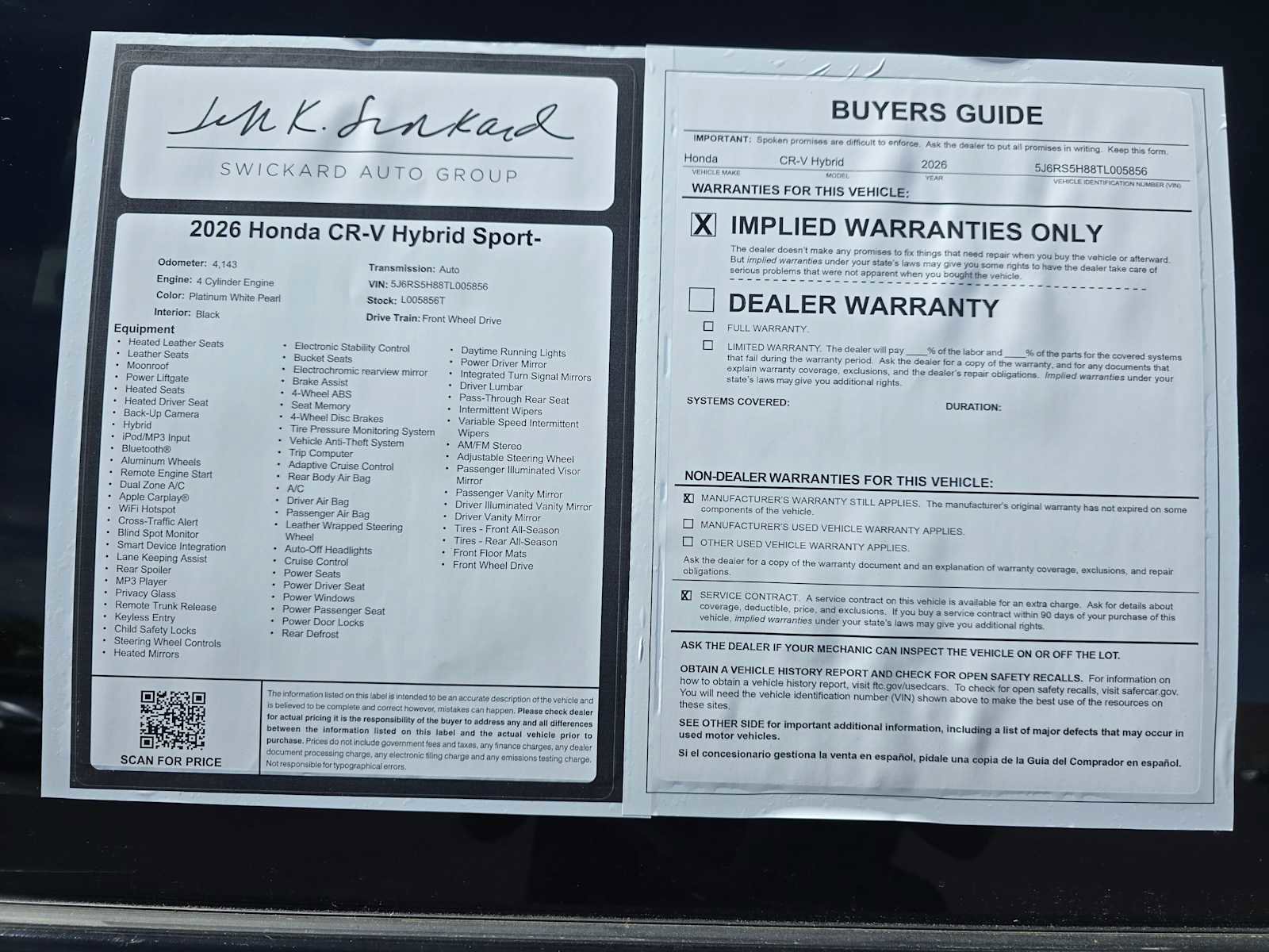 Used 2026 Honda CR-V Sport-L image 19